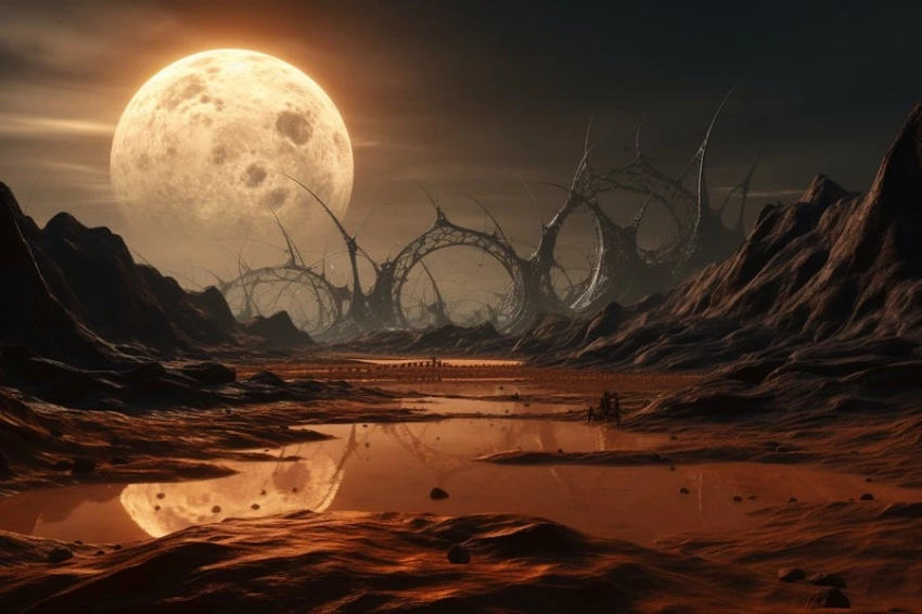 В Волгограде после прорыва трубы появился «инопланетный пейзаж»